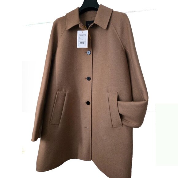 THEORY  NEW CAMEL  Wool Coat - Picture 1 of 6